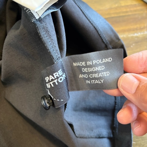 Camomilla Black Cocktail Evening Dress Sheer Long Sleeves Beaded Cuffs Wedding - Picture 10 of 12